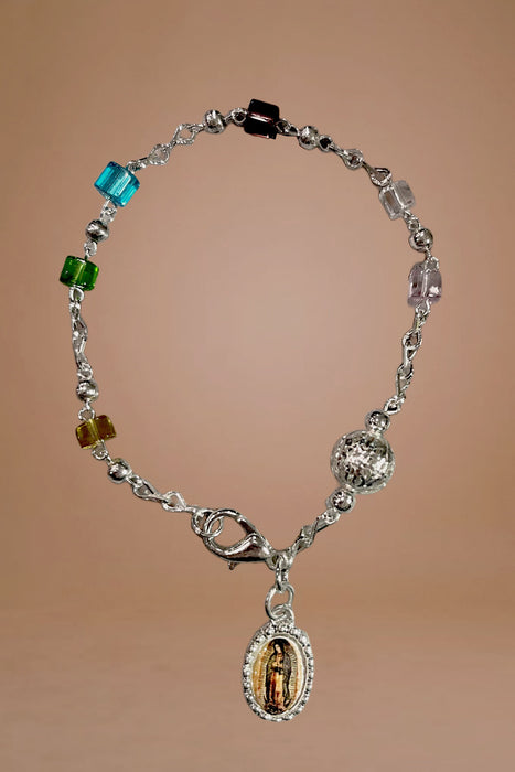 Silver Virgin of Guadalupe Bracelet