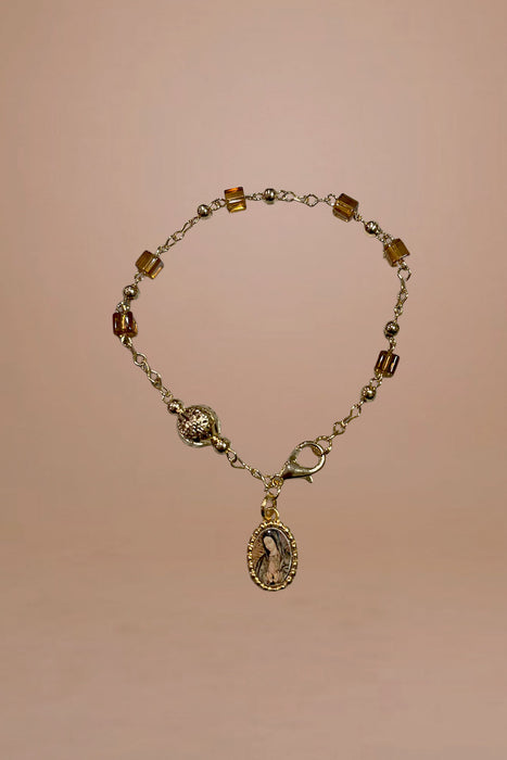 Gold-Plated Virgin of Guadalupe Bracelets