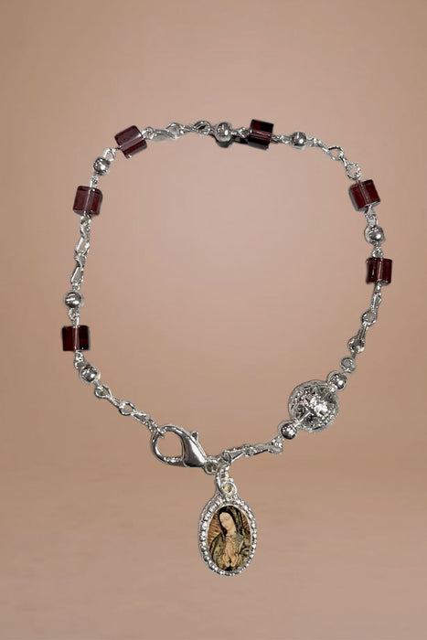 Silver Virgin of Guadalupe Bracelet