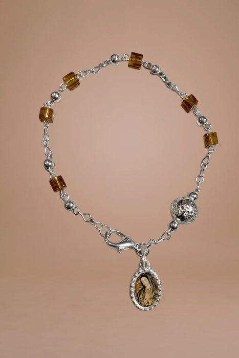 Silver Virgin of Guadalupe Bracelet