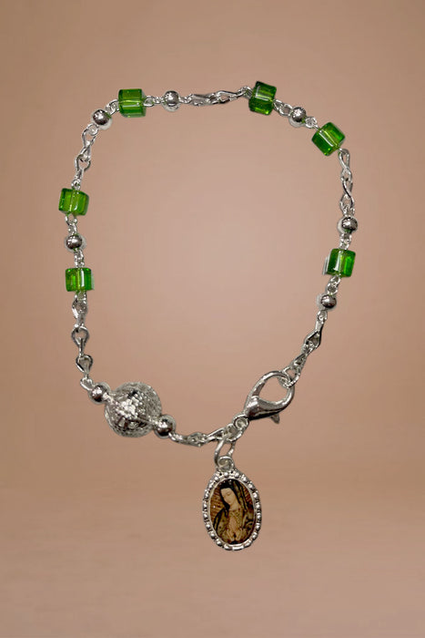 Silver Virgin of Guadalupe Bracelet