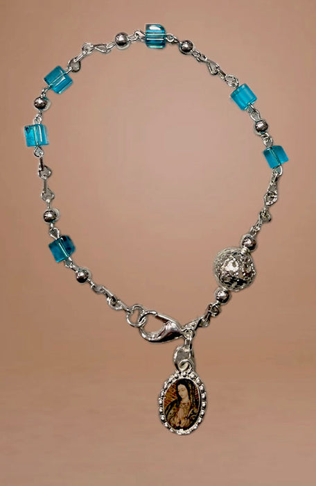 Silver Virgin of Guadalupe Bracelet