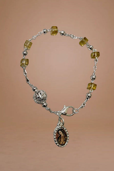 Silver Virgin of Guadalupe Bracelet